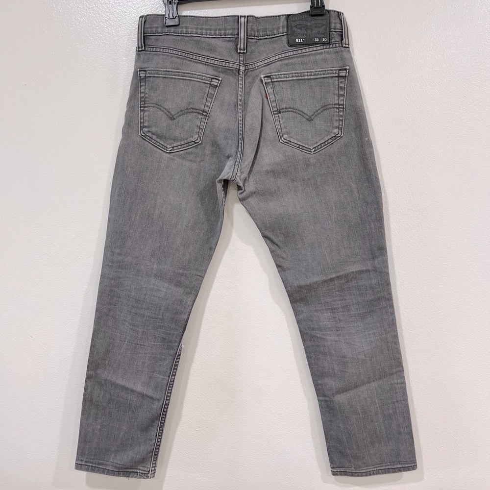 Levi’s Man’s 511 W33 L20 Gray Jeans